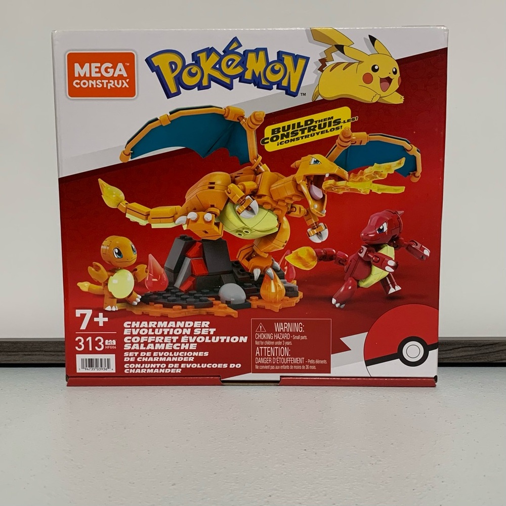 MEGA Construx Pokemon Charmander Evolution Building Set-New